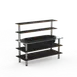 Steelite MGCMLC01MSXF 71" Modular Back Bar Station, 3-Tier, Nero Marquina Marble BHP Laminate Top, Brushed Stainless Steel Legs 1 image
