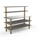 Steelite MGCMLC02GBXF 71 Buffet Table, 3-Tier Modular, 71x29x60, Stainless Steel, Grey Slate BHP Laminate 1 image