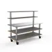 Steelite MGCMLC02GSXW 71" Configurable Buffet Table, 3-Tier, Stainless Steel, Grey Slate BHP Laminate Top 1 image