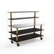 Steelite MGCMLC02MBXW 71" Configurable Buffet Table, 3-Tier, Stainless Steel, Nero Marquina Marble BHP Laminate 1 image