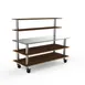 Steelite MGCMLC02WSXW 71" Configurable Buffet Table, 3-Tier, Stainless Steel, Bengali Mango Wood Top 1 image
