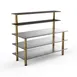 Steelite MGCMLC04MBXF 71" Configurable Buffet Table, 5-Tier, Stainless Steel, Nero Marquina Marble BHP Laminate 1 image