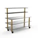 Steelite MGCMLC04MBXW 71" Configurable Buffet Table, 5-Tier, Stainless Steel Top, Nero Marquina Marble BHP Laminate 1 image
