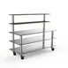 Steelite MGCMLC04MSXW 71" Configurable Buffet Table, 5-Tier, Stainless Steel, Nero Marquina Marble BHP Laminate 1 image