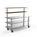 Steelite MGCMLC04WSXW 71" Configurable Buffet Table, 5-Tier, 29"D x 60.5"H, Stainless Steel, Laminated Wood 1 image
