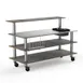 Steelite MGCMLC05GSXW 71" Modular ProBar Buffet Station, 4-Tier, Stainless Steel Top, Grey Slate BHP Laminate, Double Wall Ice Bin 1 image