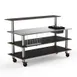 Steelite MGCMLC05MSXW 71" x 40" Configurable Buffet Table, 4-Tier, Stainless Steel Top, Nero Marquina Marble BHP Laminate 1 image