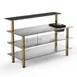 Steelite MGCMLC06MBXF 71" x 40" Configurable Buffet Table, 4-Tier, Stainless Steel, Nero Marquina Marble BHP Laminate Top 1 image