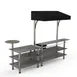 Steelite MGCMLC07GSBF 125" Configurable Buffet Table, 3-Tier, 96"H, Stainless Steel, Grey Slate BHP Laminate Top 1 image