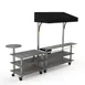 Steelite MGCMLC07GSBW 3-Tier Modular Mixology Bar Station, 125"W x 41"D x 96"H, Grey Slate BHP Laminate Top 1 image