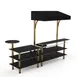 Steelite MGCMLC07MBBF 125" Configurable Buffet Table, 3-Tier, 41"D x 96"H, Stainless Steel, Nero Marquina Marble BHP Laminate 1 image