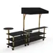 Steelite MGCMLC07MBBW 125" Configurable Buffet Table, 3-Tier, 96"H, Nero Marquina Marble BHP Laminate 1 image