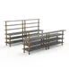 Steelite MGCMLC11GBXF 142" Modular Double Bar Buffet Table, Grey Slate BHP Laminate Top, Brushed Brass Legs, 73"H 1 image