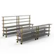 Steelite MGCMLC11GBXW 142" Modular Double Bar Buffet Table, Grey Slate BHP Laminate, Bamboo Core, Brushed Brass Casters 1 image