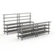 Steelite MGCMLC11GSXF 142" Modular Double Bar Buffet Table, Grey Slate BHP Laminate Top, Brushed Stainless Steel Legs, 73"H 1 image