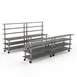 Steelite MGCMLC11GSXW 142" Modular Double Bar Buffet Table, Grey Slate BHP Laminate, Bamboo Core, Brushed Stainless Steel 1 image