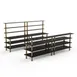 Steelite MGCMLC11MBXF 142" Modular Double Bar Buffet Table, Nero Marquina Marble BHP Laminate, Brushed Brass Legs, 73"H 1 image
