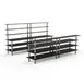 Steelite MGCMLC11MSXF 142" Modular Double Bar Buffet Table, Nero Marquina Marble BHP Laminate, Brushed Stainless Steel Legs, 73"H 1 image