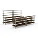 Steelite MGCMLC11WSXF 142" Modular Double Bar Buffet Table, 73"H, Bengali Mango Wood BHP Laminate Top, Brushed Stainless Steel Legs 1 image