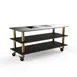 Steelite MGCMLD01MBXW 71" Configurable Buffet Table, 3-Tier, Drop-In, Double Well, Nero Marquina Marble BHP Laminate Top 1 image