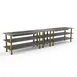 Steelite MGCMLD04GBXF 171 Buffet Table, 3-Tier, Double Well, Grey Slate BHP Laminate, 171x29x36 1 image