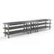 Steelite MGCMLD04GSXF 171" Buffet Table, 3-Tier, Double Well, Grey Slate BHP Laminate Top, 36"H 1 image