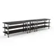Steelite MGCMLD04MSXF 171" Modular Buffet Table, 3-Tier, Double Well, Nero Marquina BHP Laminate, Brushed Stainless Steel 1 image