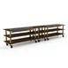 Steelite MGCMLD04WBXW 171" Modular Double Heat Buffet Table, 3-Tier, 29"D x 36"H, Bengali Mango Wood Top, Black Canopy 1 image