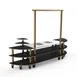 Steelite MGCMLD05MBXW 130" Modular Buffet Table, 3-Tier, Nero Marquina Marble BHP Laminate, 1800W Induction 1 image