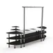 Steelite MGCMLD05MSXF 130" Configurable Buffet Table, 3-Tier, Nero Marquina Marble BHP Laminate, Brushed Stainless Steel 1 image