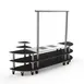 Steelite MGCMLD05MSXW 130" Configurable Buffet Table, 3-Tier, Nero Marquina Marble BHP Laminate, Brushed Stainless Steel 1 image