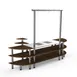 Steelite MGCMLD05WSXF 130" Configurable Buffet Table, 3-Tier, Drop-In, Double Well, 1800W Induction, Bengali Mango Wood Top 1 image
