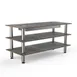 Steelite MGCMLD06GSXF 71" x 29-1/2" x 35"H Modular Buffet Table, 3-Tier, Grey Slate BHP Laminate Top, Brushed Stainless Steel Legs 1 image