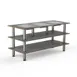 Steelite MGCMLD07GSXF 71" Configurable Buffet Table, 3-Tier, Grey Slate BHP Laminate Top, Brushed Stainless Steel Legs, 270W, 120V 1 image