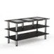 Steelite MGCMLD07MSXF 71" Configurable Buffet Table, 3-Tier, Nero Marquina Marble BHP Laminate Top, Brushed Stainless Steel Legs, 270W, 120V 1 image
