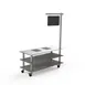 Steelite MGCMLD12GSXW 71" Configurable Buffet Table, 3-Tier, Grey Slate BHP Laminate Top, Brushed Brass Stainless Steel, 1800W, 120V 1 image