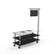 Steelite MGCMLD12MSXW 71" Configurable Buffet Table, 3-Tier, Nero Marquina Marble BHP Laminate Top, Brushed Brass Stainless Steel, 1800W, 120V 1 image