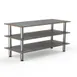 Steelite MGCMLX01GSXF 71" Modular Classic Buffet Table, 3-Tier, Grey Slate BHP Laminate Top, Brushed Stainless Steel Legs 1 image