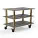 Steelite MGCMLX02GBXW 3-Tier Buffet Serving Station, 47" x 29-1/2" x 35", Grey Slate BHP Laminate Top 1 image