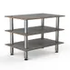 Steelite MGCMLX02GSXF 3-Tier Buffet Serving Station, 47" x 29.5" x 35", Grey Slate BHP Laminate Top, Brushed Stainless Steel Legs 1 image
