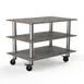 Steelite MGCMLX02GSXW 47" Modular Classic Buffet Table, 3-Tier, Grey Slate Laminate Top, Brushed Stainless Steel 1 image