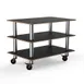 Steelite MGCMLX02MSXW 47" Modular Classic Buffet Table, 3-Tier, Nero Marquina Marble BHP Laminate Top, Brushed Stainless Steel 1 image