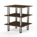 Steelite MGCMLX03WSXF 3-Tier Buffet Serving Station, 29x29, Bengali Mango Wood Top, Brushed Stainless Steel Legs 1 image