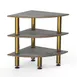 Steelite MGCMLX04GBXF Modular Classic Corner Buffet Table, 29" x 29" x 35"H, Grey Slate BHP Laminate, Brushed Brass Legs 1 image