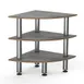 Steelite MGCMLX04GSXF Modular Classic Corner Buffet Table, 29" x 29" x 35"H, Grey Slate BHP Laminate Top, Brushed Stainless Steel Legs 1 image