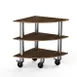 Steelite MGCMLX04WSXW Modular Classic Corner Buffet Table, 29" x 29" x 35"H, BHP Laminate Top, Brushed Stainless Steel Casters 1 image