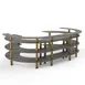 Steelite MGCMSA01GBXF 4-Tier Modular Open C Serving Station, 134" x 84" x 41", Grey Slate BHP Laminate Top 1 image