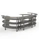 Steelite MGCMSA01GSXF 134" Buffet Table, 4-Tier Serving Station, 84"D x 41"H, Grey Slate BHP Laminate Top 1 image