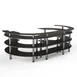 Steelite MGCMSA01MSXF 134" Buffet Table, 4-Tier Serving Station, Nero Marquina Marble BHP Laminate Top, Brushed Stainless Steel Legs 1 image