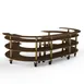 Steelite MGCMSA01WBXW 134" Modular Buffet Serving Station, 4-Tier, 84"D x 41"H, Bengali mango wood BHP laminate 1 image